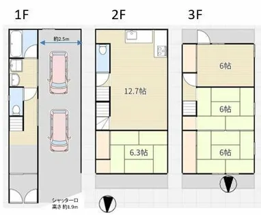 大阪府東大阪市善根寺町1丁目【一戸建】の間取り