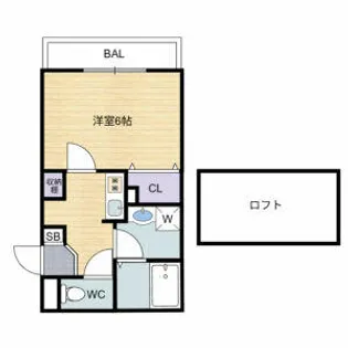 プランドール森河内【204M号室】の間取り