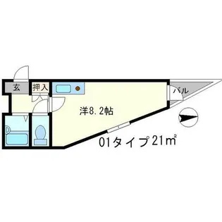サンプラザ三越【3階】の間取り