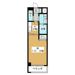 ドゥナーレ畑江通【9階】の間取り