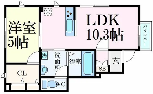 MISTRAL別所Ⅱ【1階】の間取り