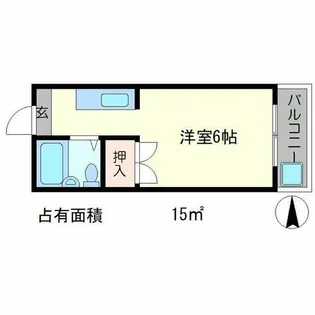 ハイツ庵野【1階】の間取り