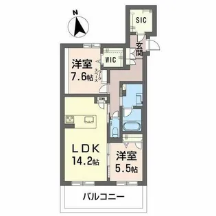 シエル【101号室】の間取り