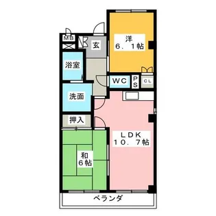 アルシオネM【2階】の間取り