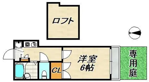 サニーウェル鈴蘭【1階】の間取り