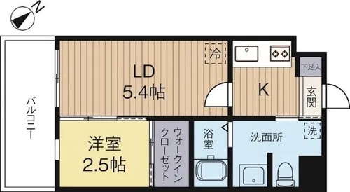 グランフォーレ薬院南【8階】の間取り