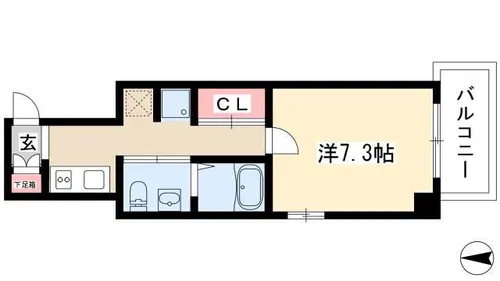 ライブコート千種【0401号室】の間取り