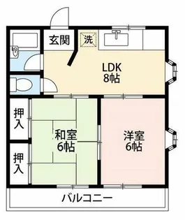 ハイツ柿田【201号室】の間取り