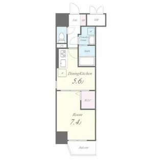 グランパークタワー【5階】の間取り