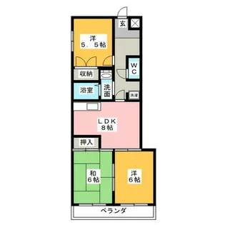 グランドヒルズITO Ⅰ番館【2階】の間取り