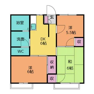 ホワイトタウン21 B棟【2階】の間取り