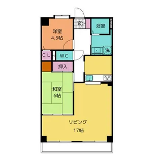スカイヒルズ上地【3階】の間取り