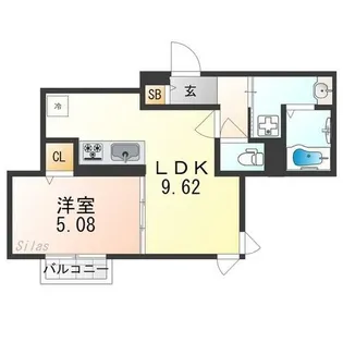 アイリス伏見【1階】の間取り