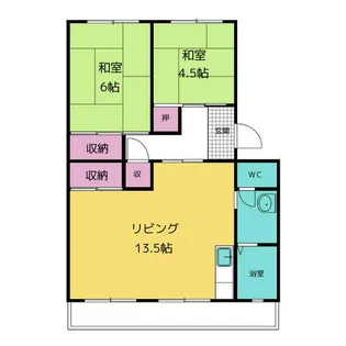 杉山コーポ C棟【2階】の間取り