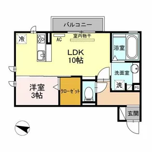 オアシス牛川 Ⅱ【1階】の間取り