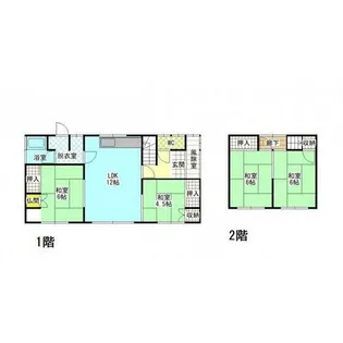 北海道釧路市大楽毛西2丁目【一戸建】の間取り