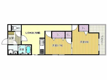 アベニュー藤井寺【4階】の間取り