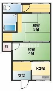 万方荘【201号室】の間取り