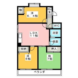 プリミエール藤江Ⅰ【2階】の間取り