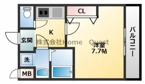 フジパレスパルトネールさとのⅡ番館【1階】の間取り