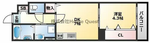 アイエア長瀬【1階】の間取り