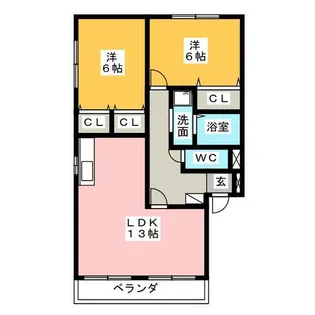 コート半田東A棟【2階】の間取り