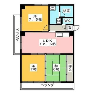 辻ハイム【2階】の間取り
