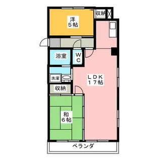 2LDKの間取り画像