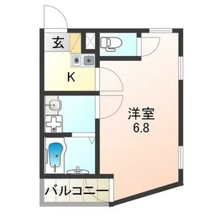 レディエント安立【2階】の間取り