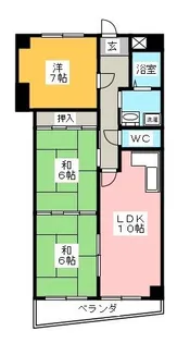 サンロック【5階】の間取り