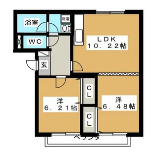 ハーベストマンション【2階】の間取り
