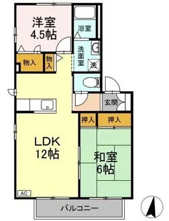 サンディアスA棟【1階】の間取り