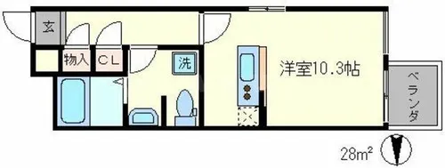 グランコスモ今出川【2階】の間取り