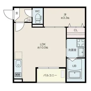 1LDKの間取り画像