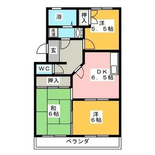 ラフォーレ西沢【1階】の間取り