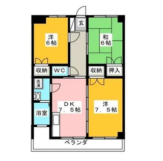 カンパーニュ一宮【2階】の間取り
