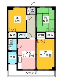 カンパーニュ一宮【3階】の間取り