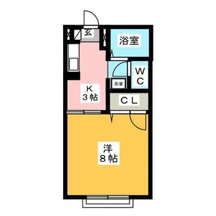 岩広ハイツ【1階】の間取り