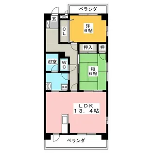 リベルテONE【5階】の間取り