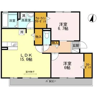 ビラーション赤坪【2階】の間取り