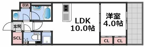 ヴェルテックス【9階】の間取り