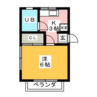 コーポ並木【1階】の間取り
