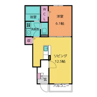 アペ・伊奈【1階】の間取り