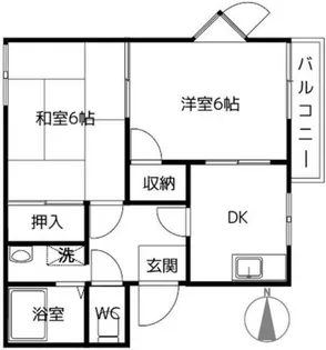 フローレス大野【2階】の間取り