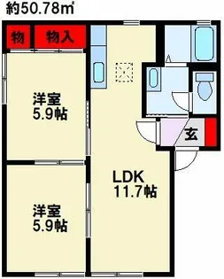 リーベンアルム【1階】の間取り
