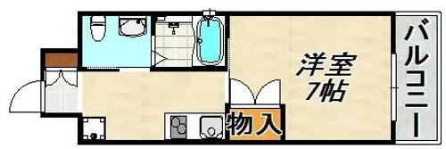 飛松高谷マンション【7階】の間取り