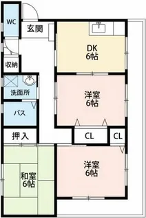 フレア栗田【4階】の間取り