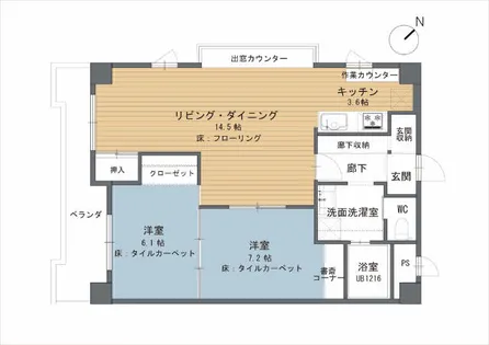 ハイツドエル【2階】の間取り