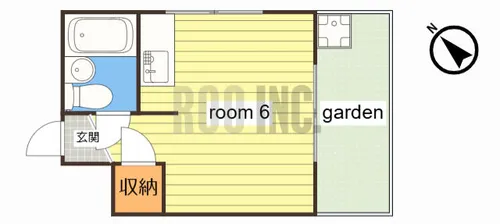 ジョイス英賀保【1号室】の間取り