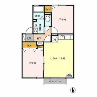 メゾンクレール【1階】の間取り